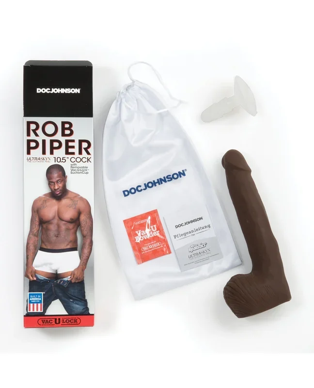 Rob Piper Cock w/Balls & Suction Cup – Chocolate