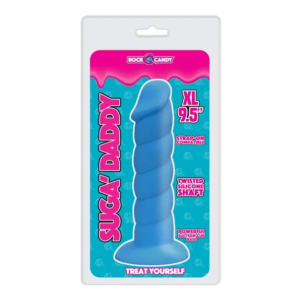 Rock Candy Suga Daddy 9.5′ Silicone Dildo – Blue