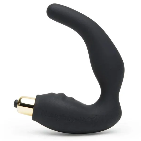 Rocks Off Naughty Boy Vibrating Black Prostate Massager & Perineum Stimulator