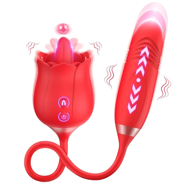 Rose G-Spot Vibrator – 2 Thrusting & 10 Vibration Modes