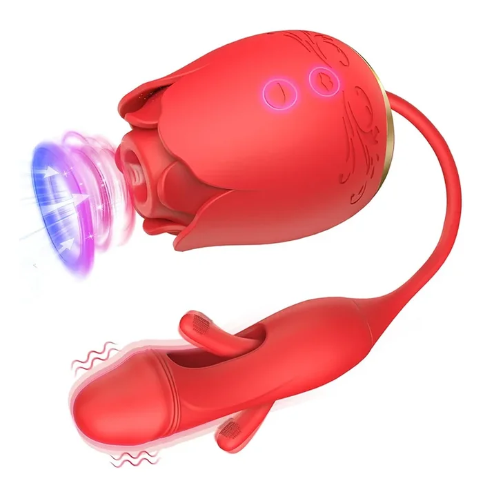 Rose Sucking Vibrator Flapping Clit Stimulator