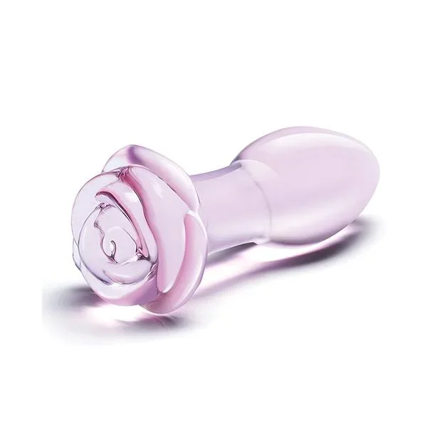 Rosebud 5″ Glass Butt Plug