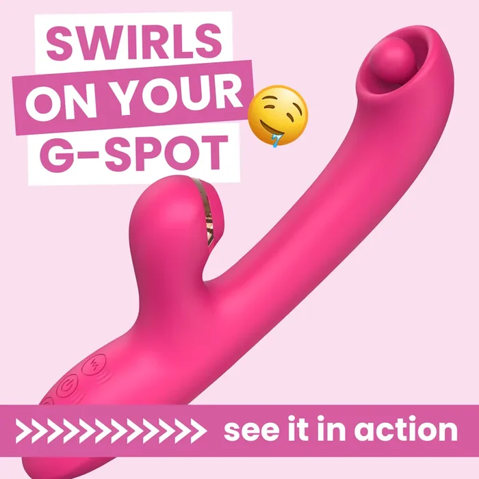 Rotating Pinpoint G-Spot & Suction Dual Action Vibe – Caresses Your G-Spot in Tight Circles!
