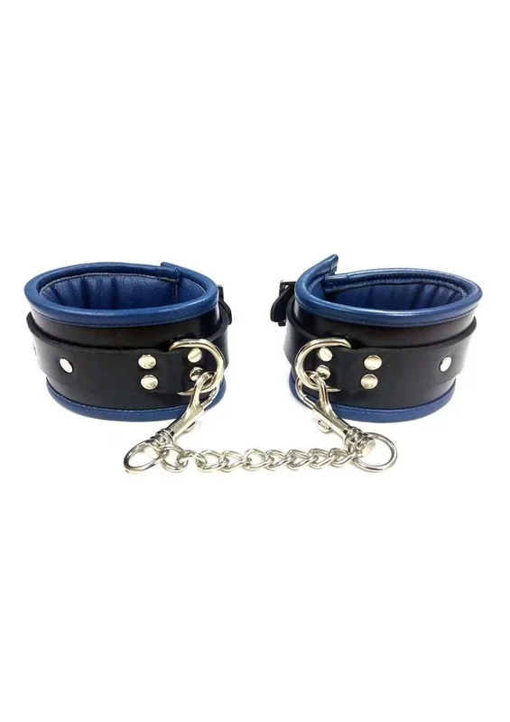 Rouge Padded Leather Wrist Cuffs