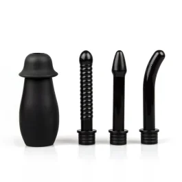 6” rechargeable strap-on with balls