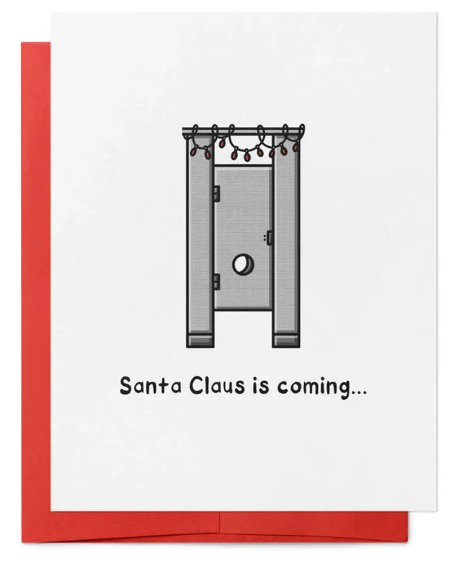 Santa Claus is Coming Holiday Greeting Card