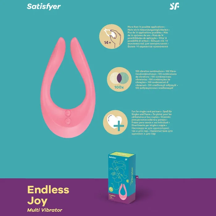 Satisfyer Endless Joy – Pink USB Rechargeable Couples Stimulator