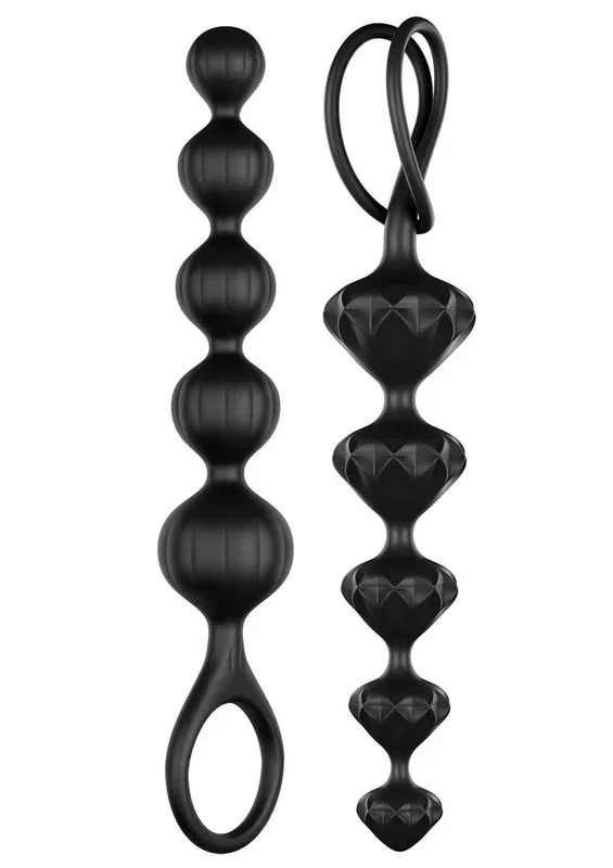 Satisfyer Love Beads Silicone Anal Beads Black (2 Each
