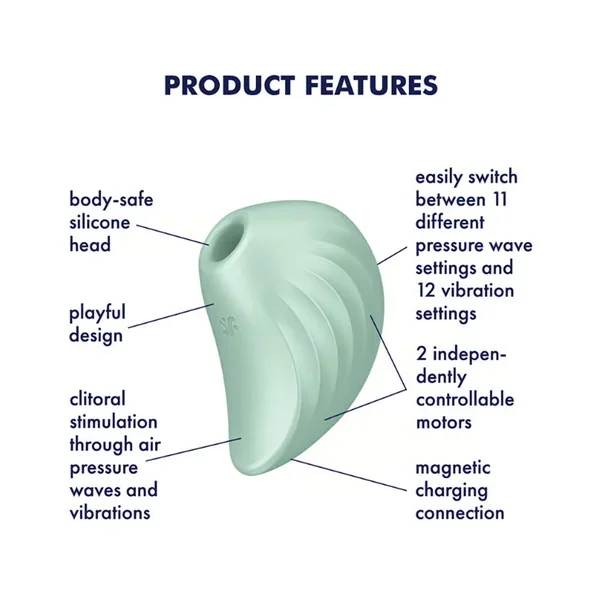Satisfyer Pear Diver – Air Pulse Stimulator Plus Vibration – Mint