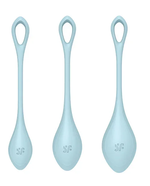 Satisfyer Yoni Power 2 Balls Training Set – Light Blue