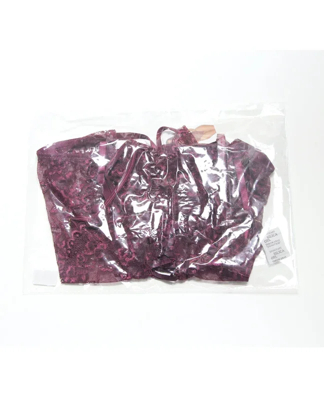 Scallop Stretch Lace Teddy w/Underwire Cups – Mauve Plum O/S