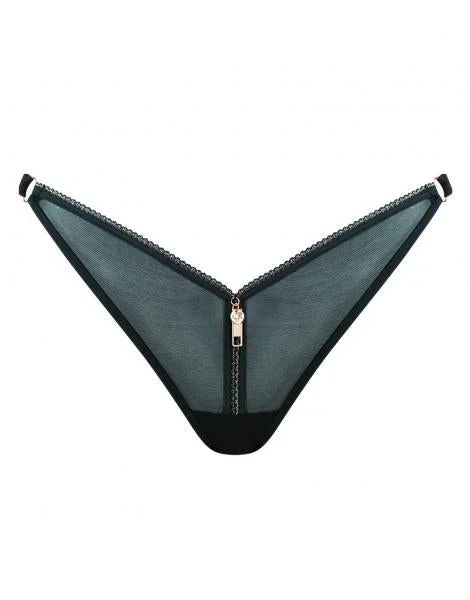 Scantilly Unzipped Thong – Black –