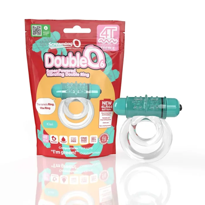 Screaming O 4t – Double O 6 Super Powered Vibrating Double Ring – Kiwi