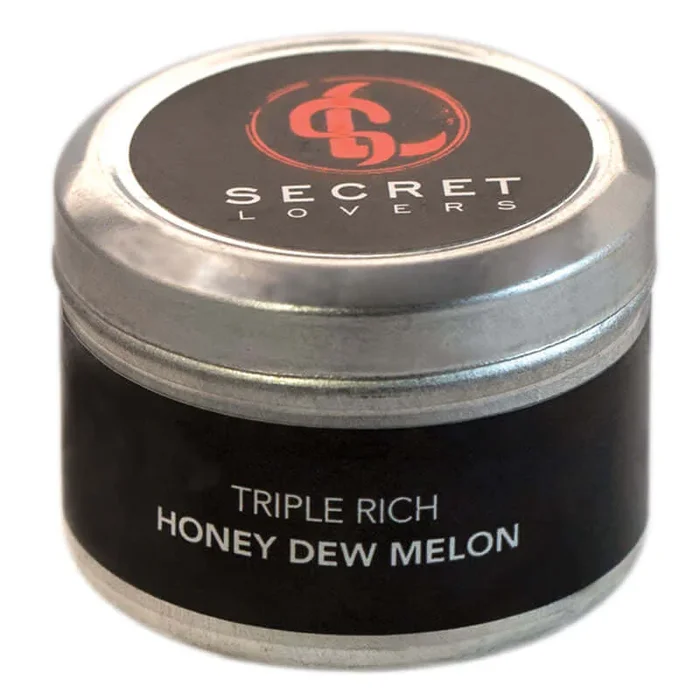 Secret Lovers Triple Rich Honey Dew Melon Edible Massage Oil Candle 1 Oz