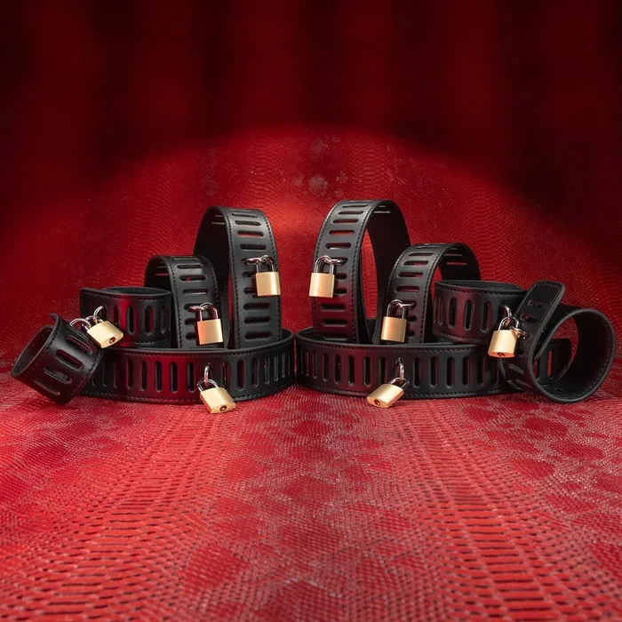 Secure Leather Bondage Ten Piece Restraint Set