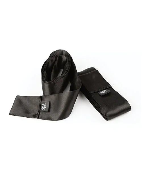Sei Mio Nights in Tied Satin 2 X Silk Sash Restraints – Black