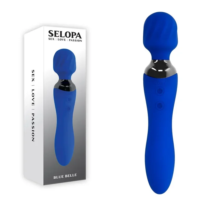Selopa BLUE BELLE – Blue USB Rechargeable 20 cm Massage Wand