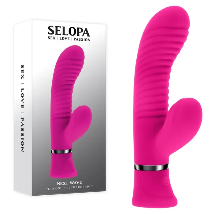 Selopa NEXT WAVE – Pink 16.4 cm USB Rechargeable Dual Vibrator