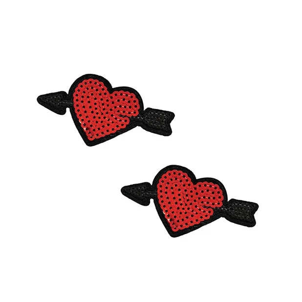 Sequin Arrow Heart Pasties