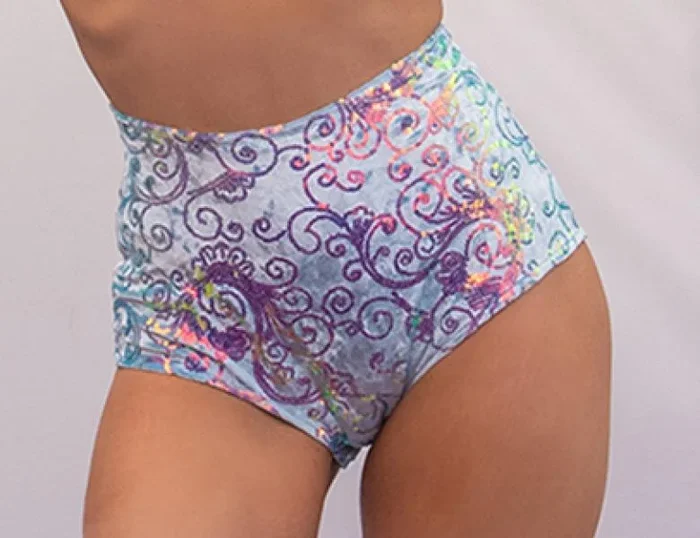 Sequin Velvet Short – Cosmic Baby Blue –