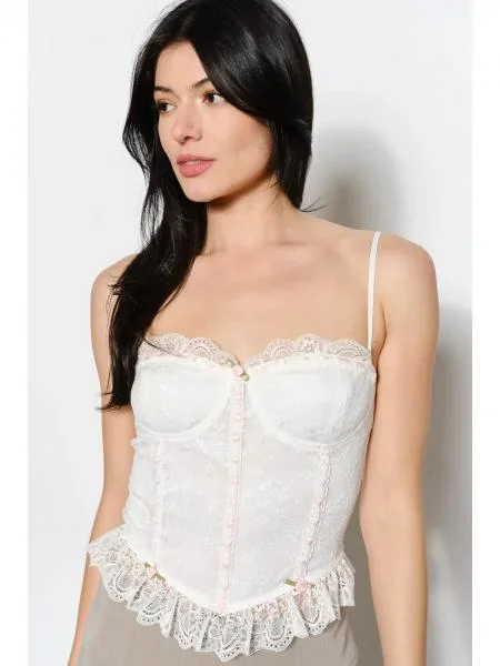 Serena Lace Bustier – Off White –