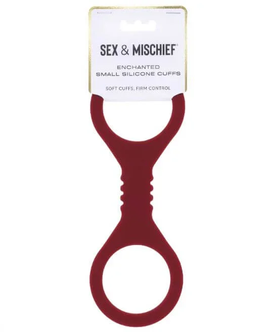 Sex & Mischief Enchanted Silicone Cuffs Small Red