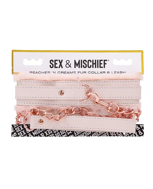 Sex & Mischief Peaches ‘n CreaMe Fur Collar & Leash