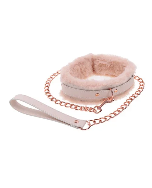 Sex & Mischief Peaches ‘n CreaMe Fur Collar & Leash