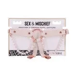 Sex & Mischief Peaches ‘n CreaMe Pearl Garters