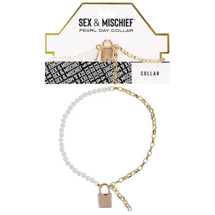 Sex & Mischief Pearl Day Collar – Pearl/Gold Necklace