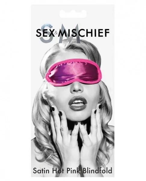 Sex & Mischief Satin Blindfold – Hot Pink