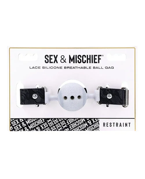Sex And Mischief Lace Silicone Breathable Ball Gag For Comfort