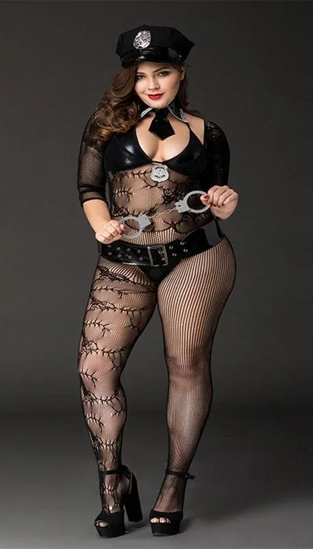 Sexy and Cuffed – Bodystocking Police Costume
