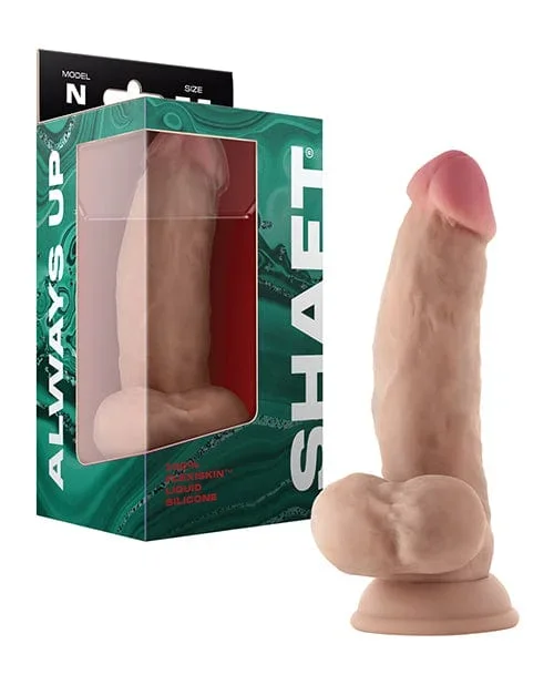 Shaft Model N Flexskin Liquid Silicone 7.5″ Side Curve Dong with Balls