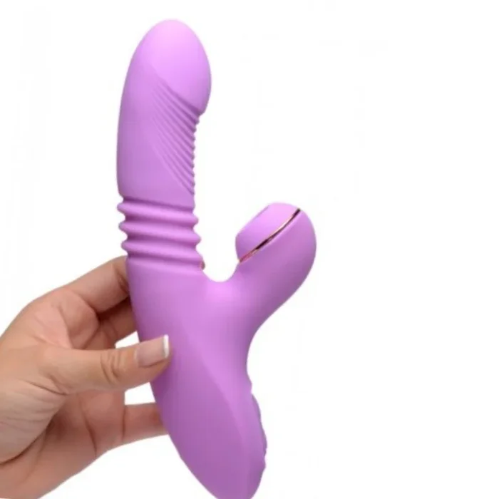 Shegasm Thrusting & Clitoral Air Pulsation Rabbit Vibrator – Purple