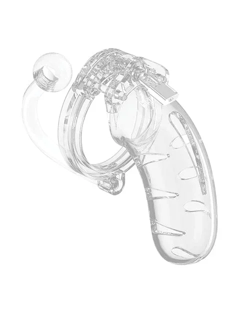 Shots Man Cage 4.5″ Cock Cage with Plug 11 – Clear