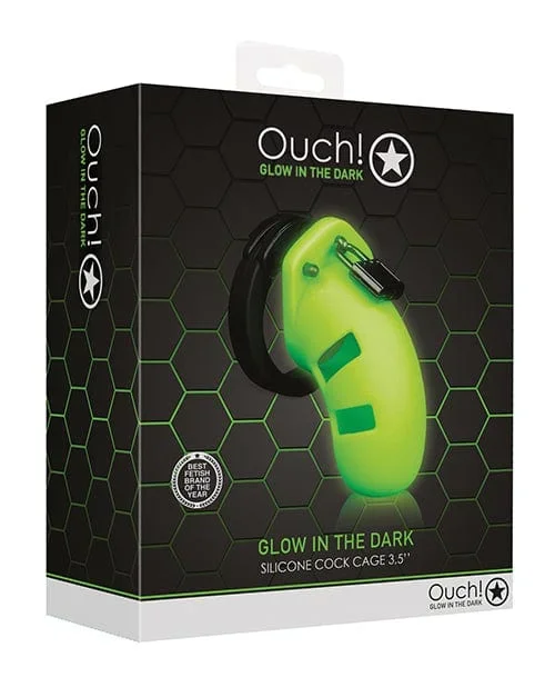 Shots Ouch 3.5 Inch Model 20 Cock Cage – Glow In The Dark