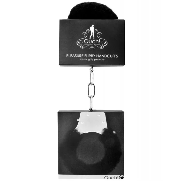 Shots Ouch Furry Pleasure Handcuffs – Black