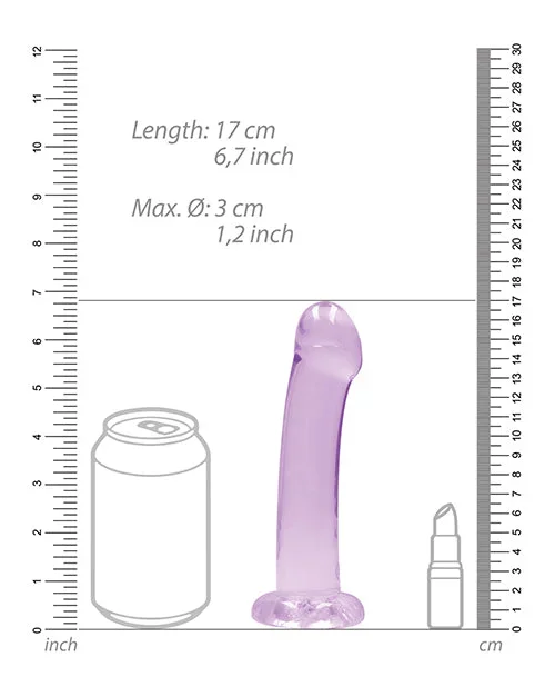 Shots RealRock Crystal Clear 7″ Dildo – Purple