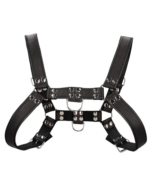 Shots Uomo Chest Bulldog Harness Large-XLarge – Black