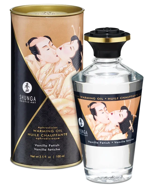 Shunga Warming Oil – 3.5 oz Vanilla Fetish