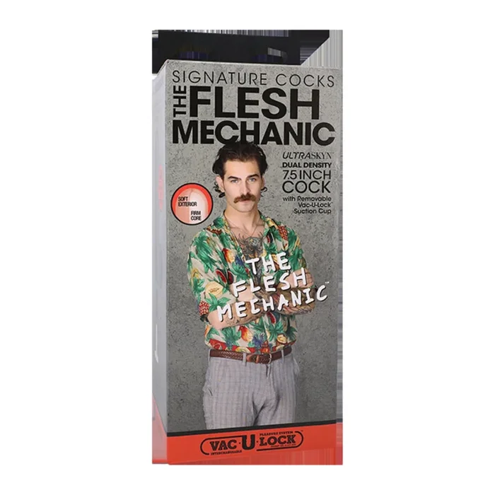 Signature Cocks The Flesh Mechanic 7.5 Inch Dual Density ULTRASKYN Cock with Removable Vac-U-Lock Suction Cup
