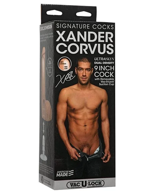 Signature Cocks Ultraskyn 9″ Cock with Removeable Vac-U-Lock Suction Cup – Xander Corvus