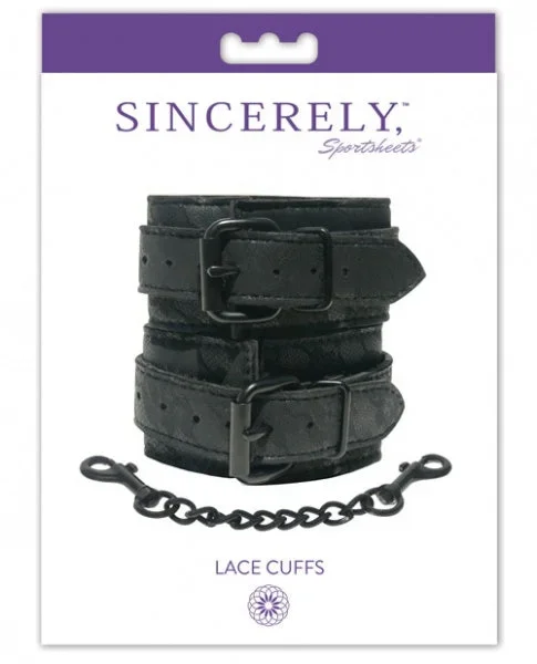 Sincerely Lace Cuffs – Black