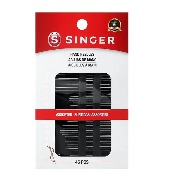 SINGER 01125 Assorted Hand Needles-Between, Chenille, Darners, Embroidery, Sharps & Tapestry, Various Sizes, 45-Count