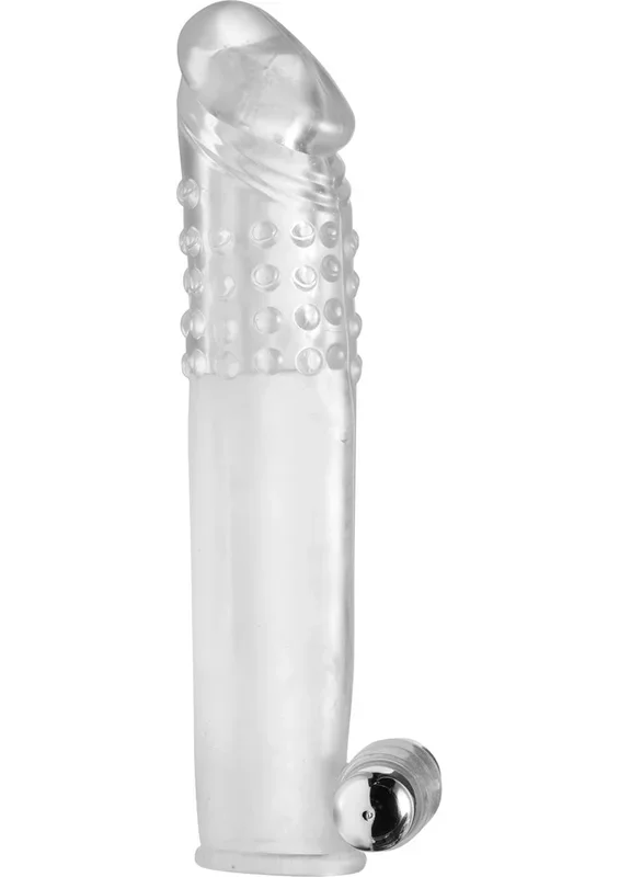 Size Matters Clear Sensations Penis Extender Vibro Sleeve with Bullet