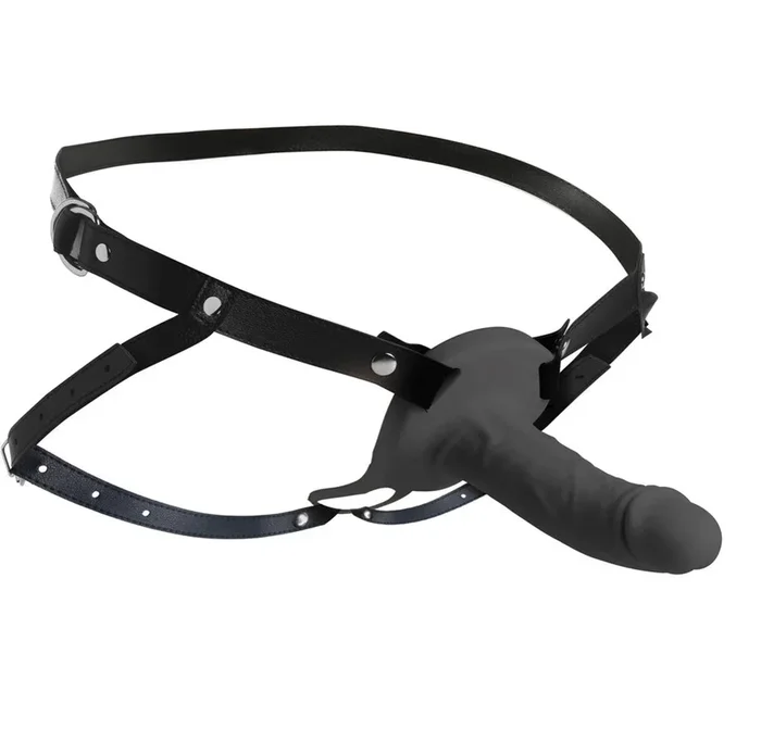 Size Matters Silicone Hollow Strap-On w/Remote – Black