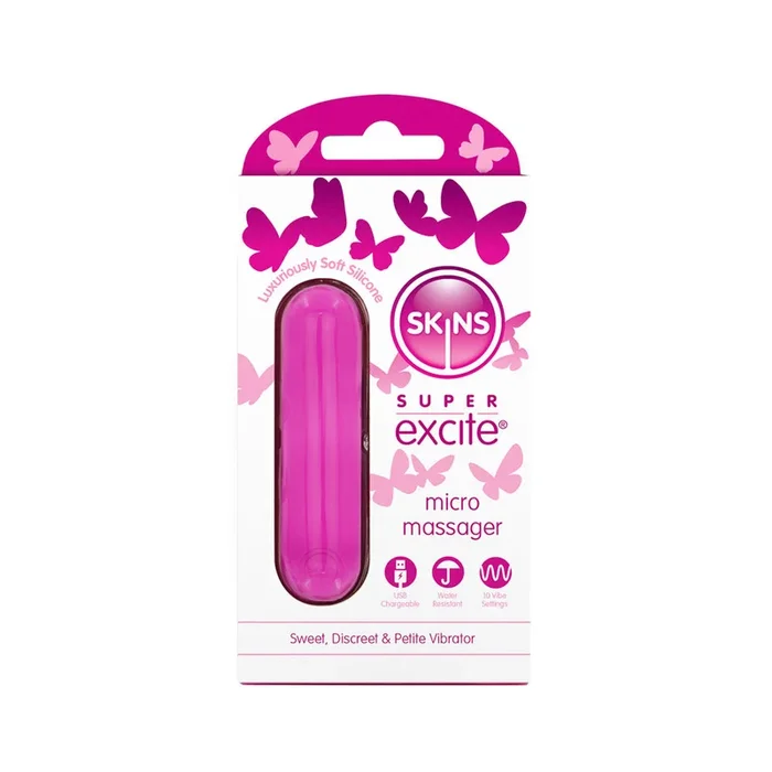 Skins Super Excite Rechargeable Pink Bullet – Pink USB Rechargeable Bullet