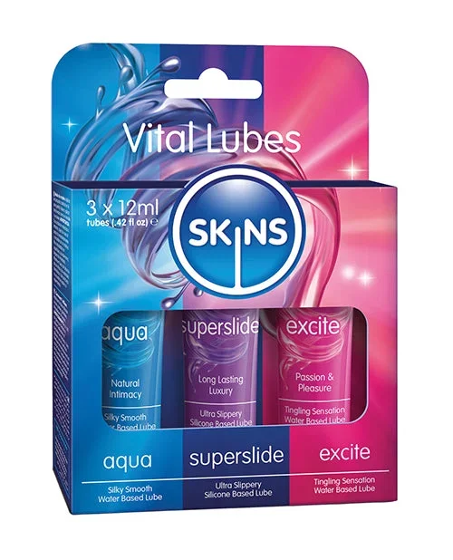 Skins Vital Lubes – 12 ml Tubes Pack of 3