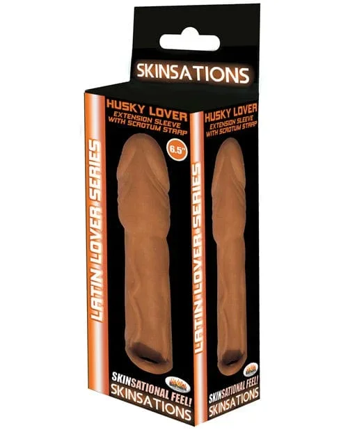 Skinsations Latin Lover 6.5″ Husky Extension Sleeve with Scrotum Strap